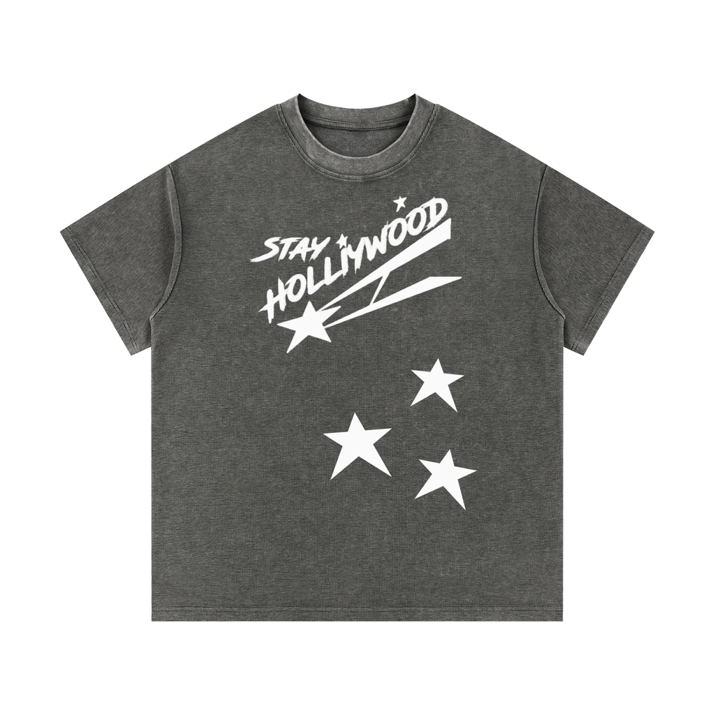 Mineral Wash Waffle Knit T-Shirt