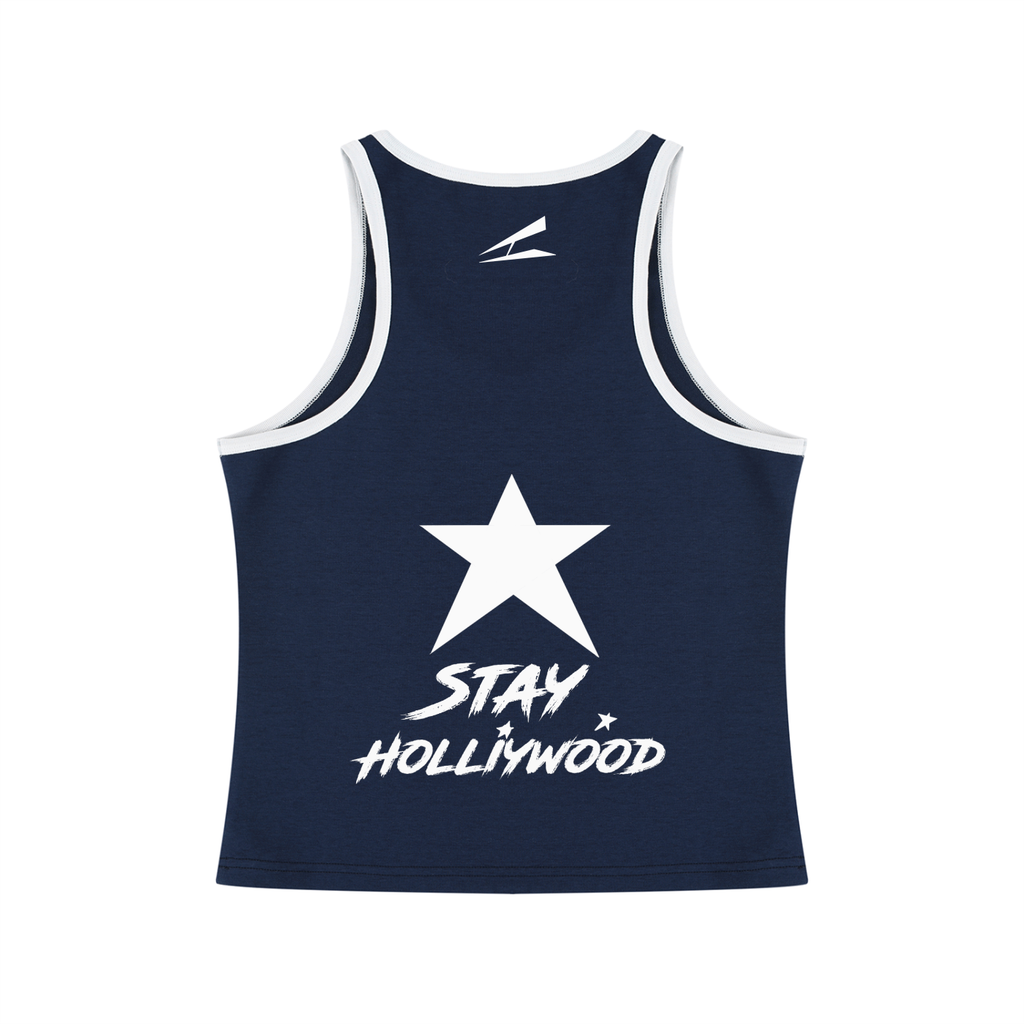 Women's Color Block Cropped Tank Top