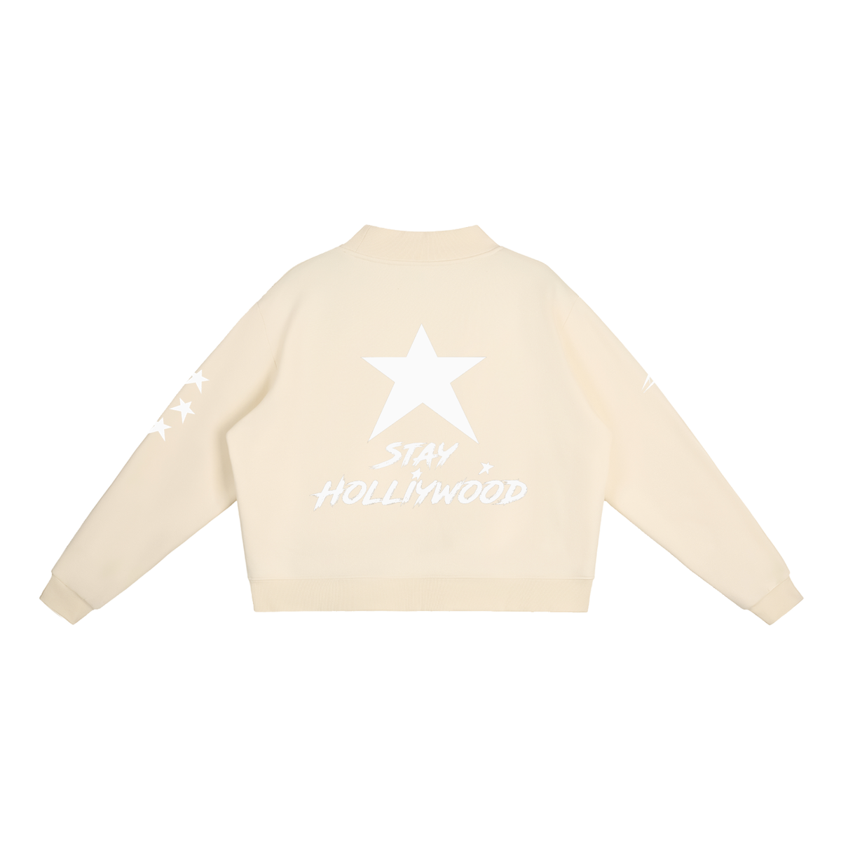Essential Fleece Mock-Neck Crew Sweatshirt