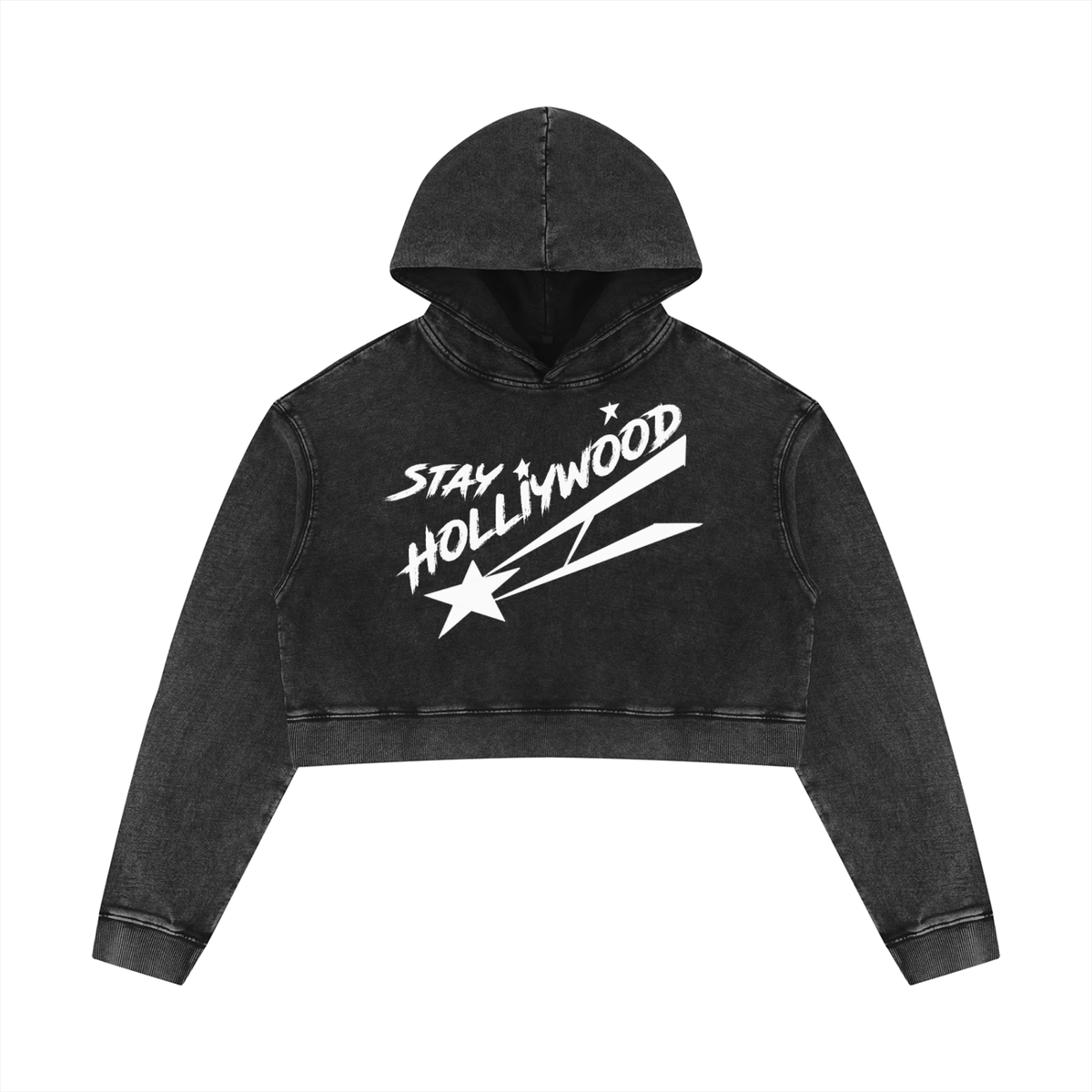Women’s Mineral Washed Crop Hoodie