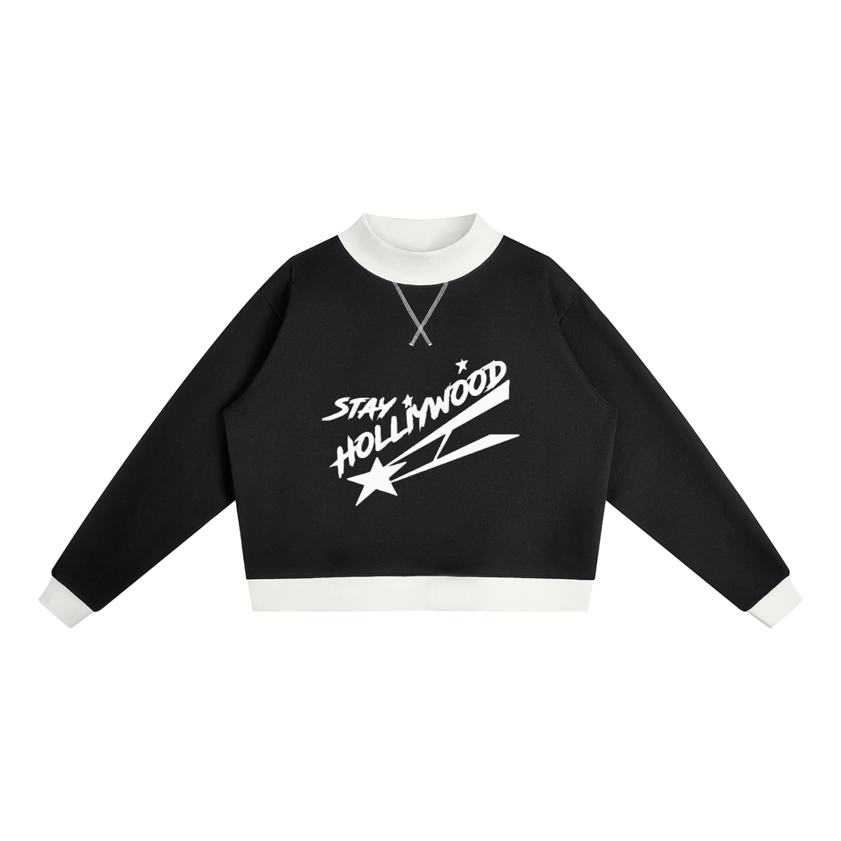 Women’s Mock Neck Crewneck Sweatshirt