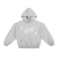 Contrast-Stitched Boxy Fleece Hoodie