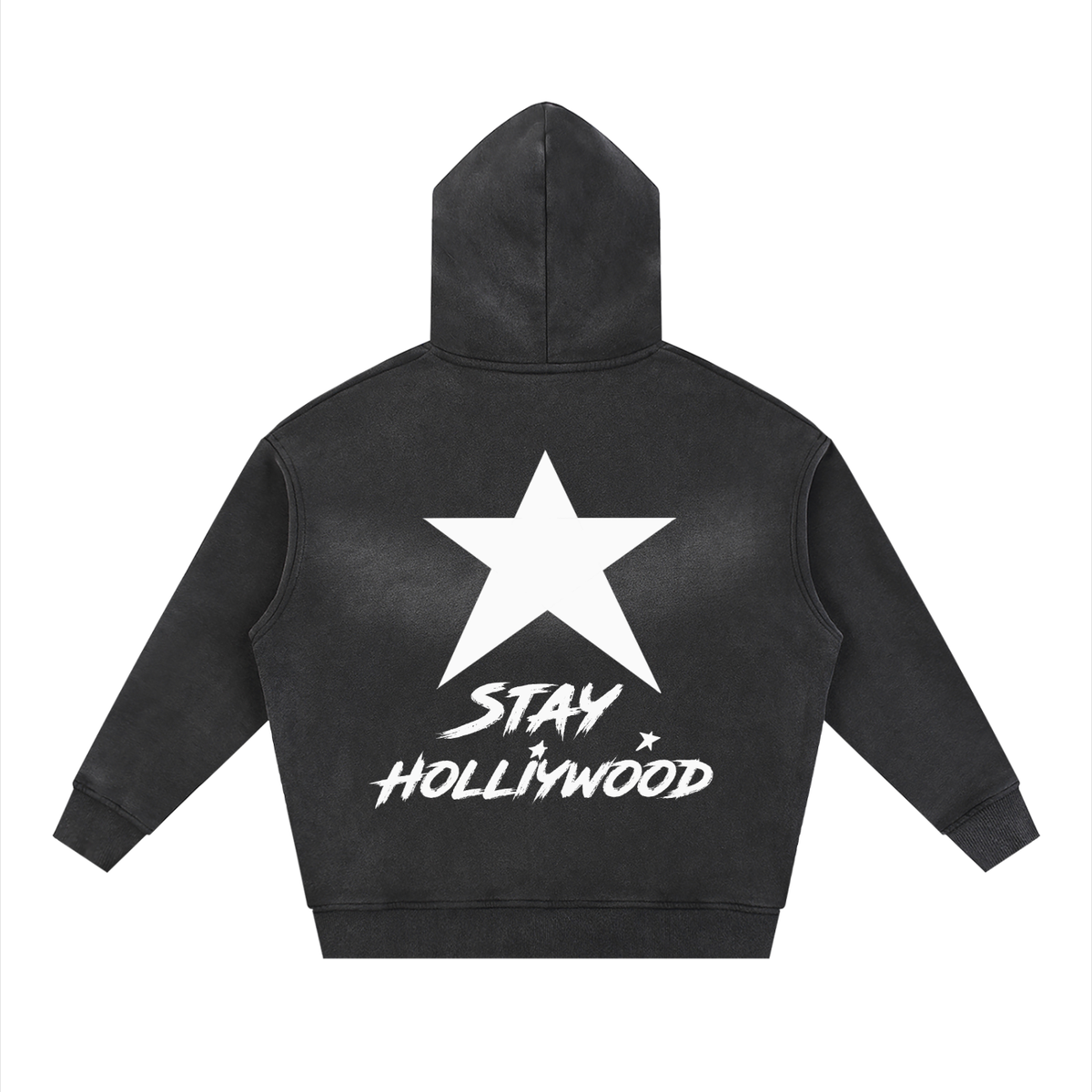 Sunfade Two-way Zipper Boxy Fleece Hoodie