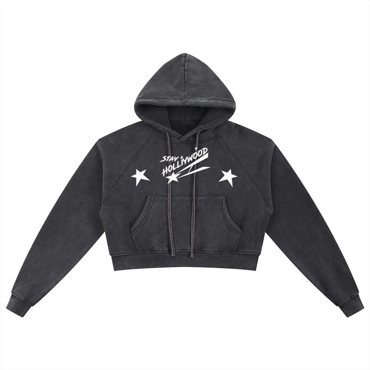 Snow Washed Cropped Hoodie
