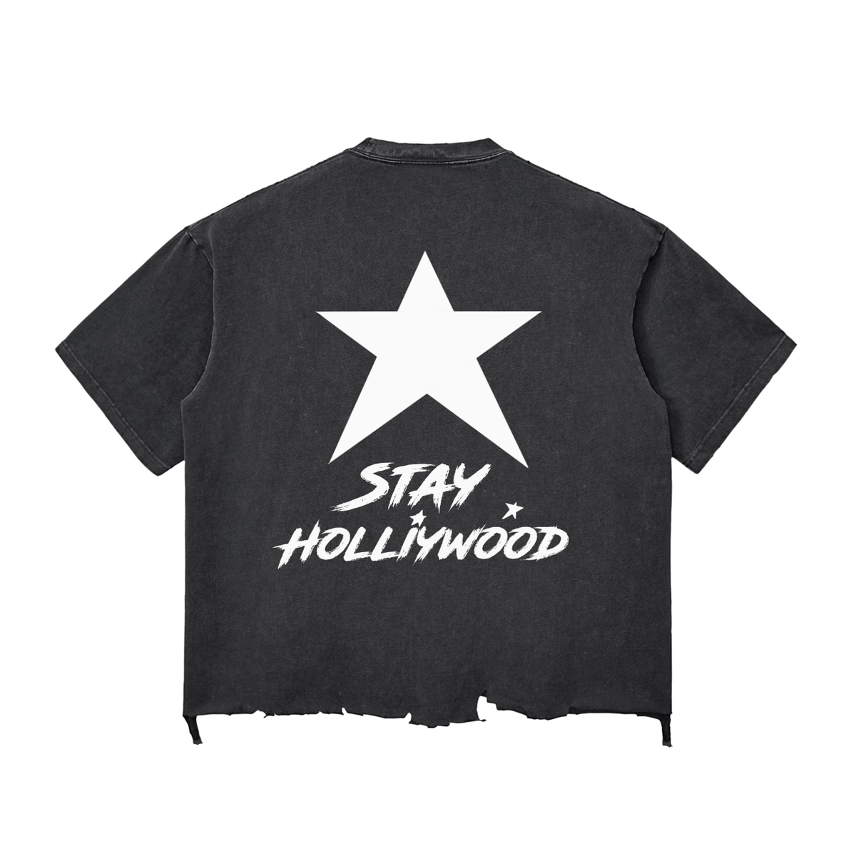 Snow Wash Raw-Hem Boxy T-shirt