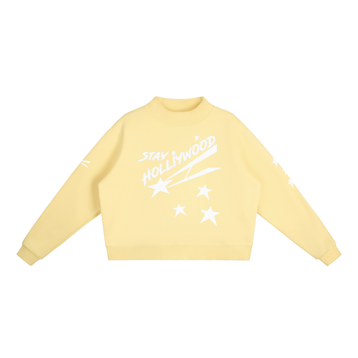 Essential Fleece Mock-Neck Crew Sweatshirt