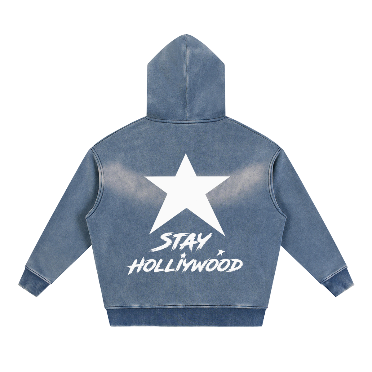 Sunfade Two-way Zipper Boxy Fleece Hoodie