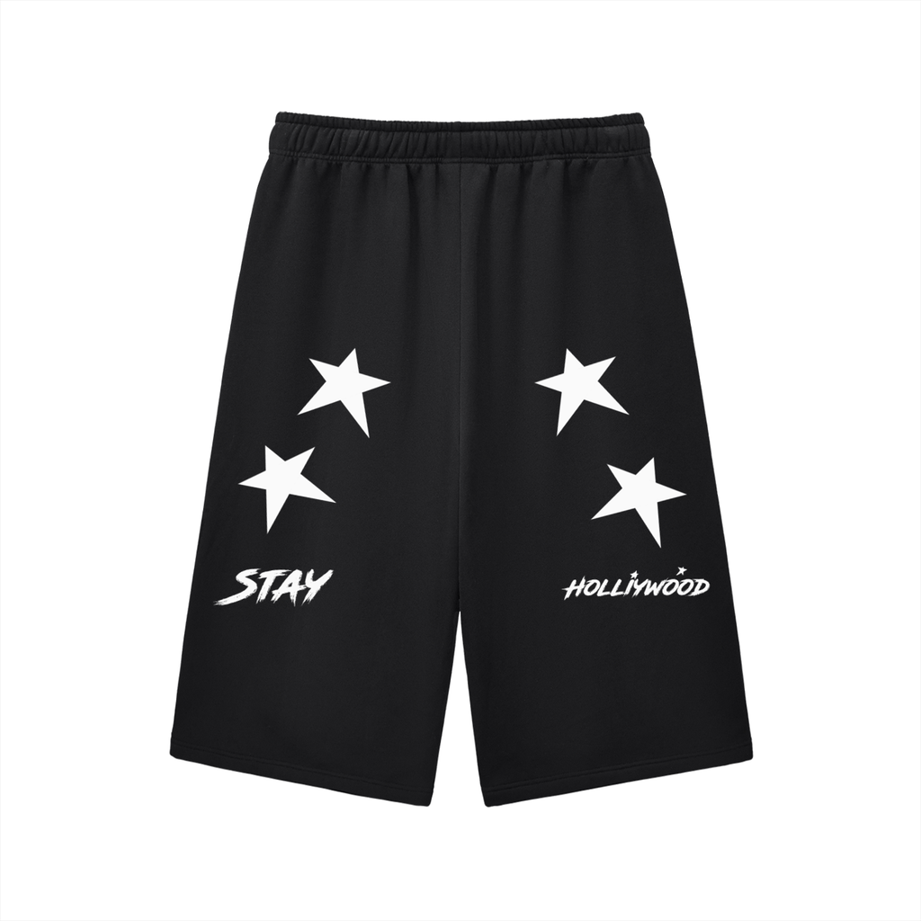Relaxed Drawstring Three-quarter Sweatpants