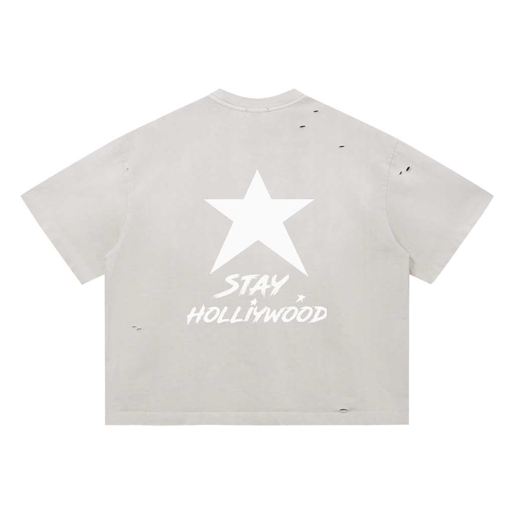 Vintage Washed Distressed Boxy Oversized T-Shirt