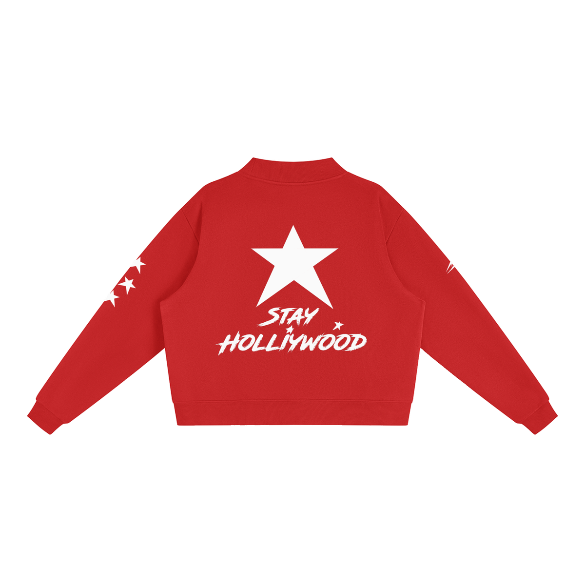Essential Fleece Mock-Neck Crew Sweatshirt