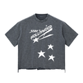 Snow Wash Raw-Hem Boxy T-shirt