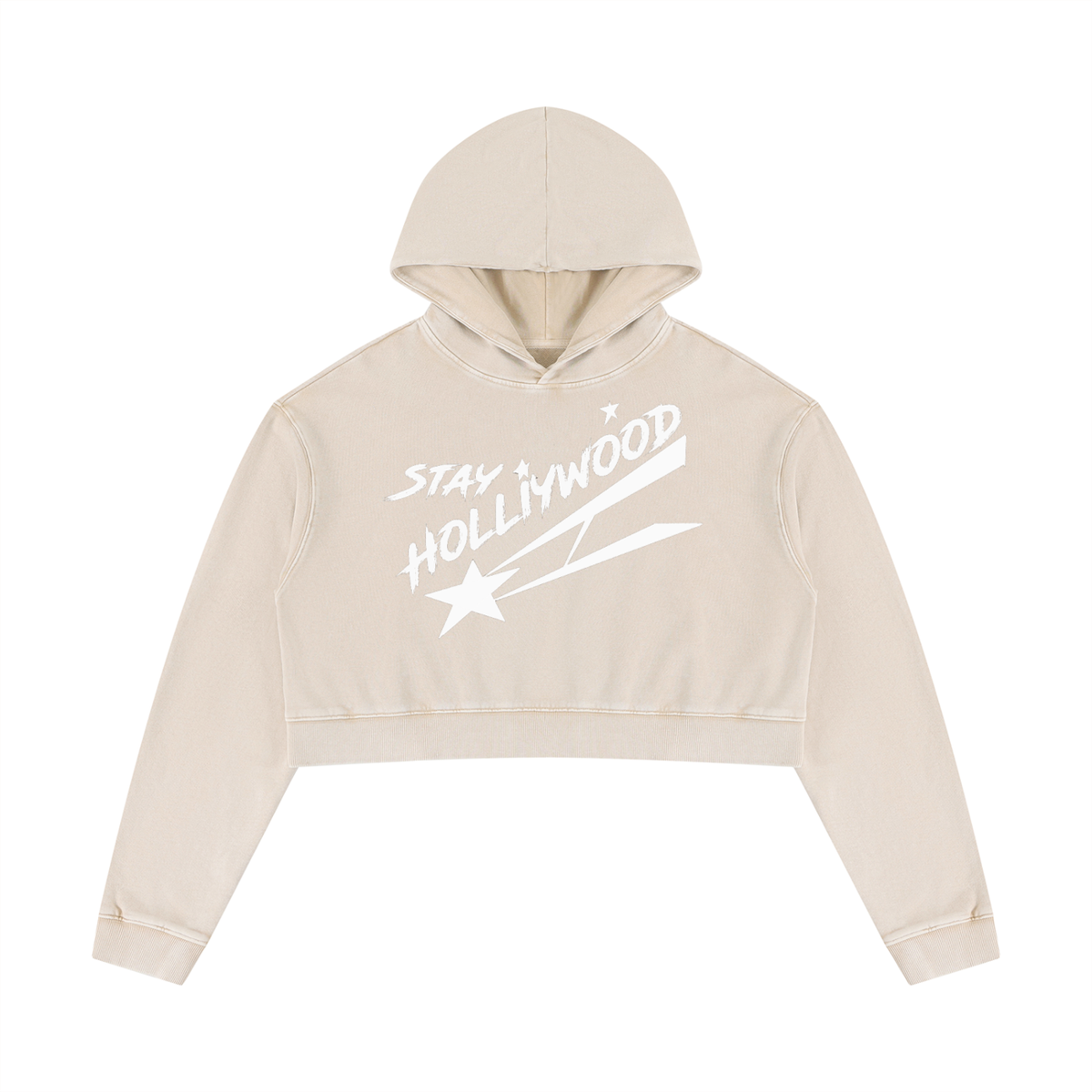Women’s Mineral Washed Crop Hoodie