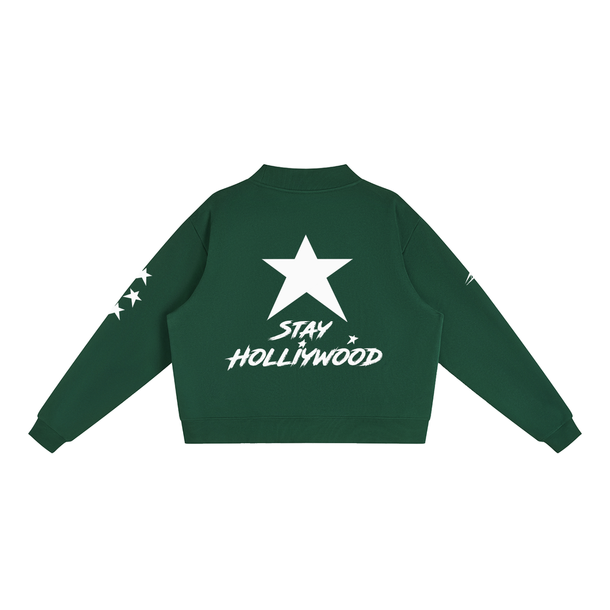 Essential Fleece Mock-Neck Crew Sweatshirt