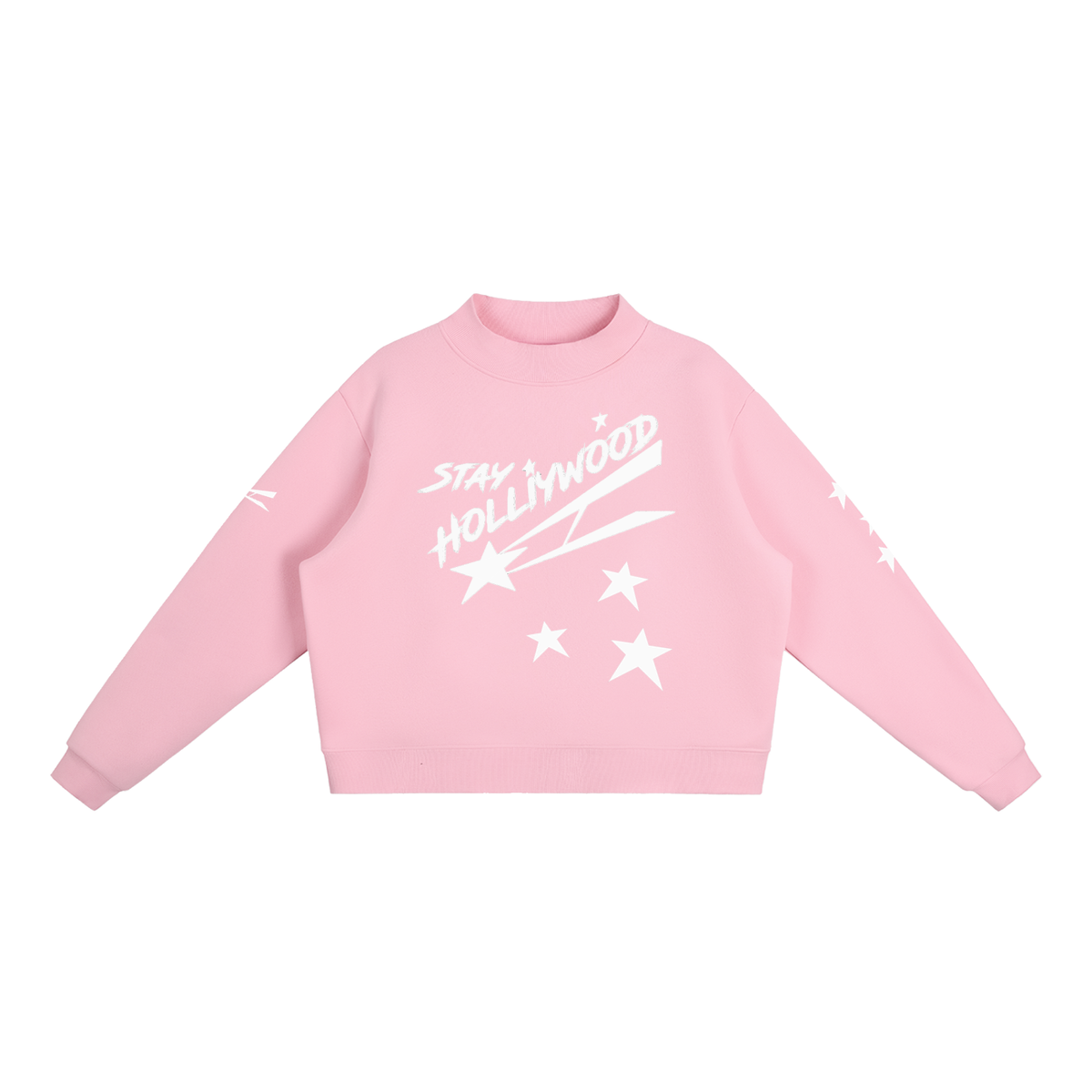 Essential Fleece Mock-Neck Crew Sweatshirt