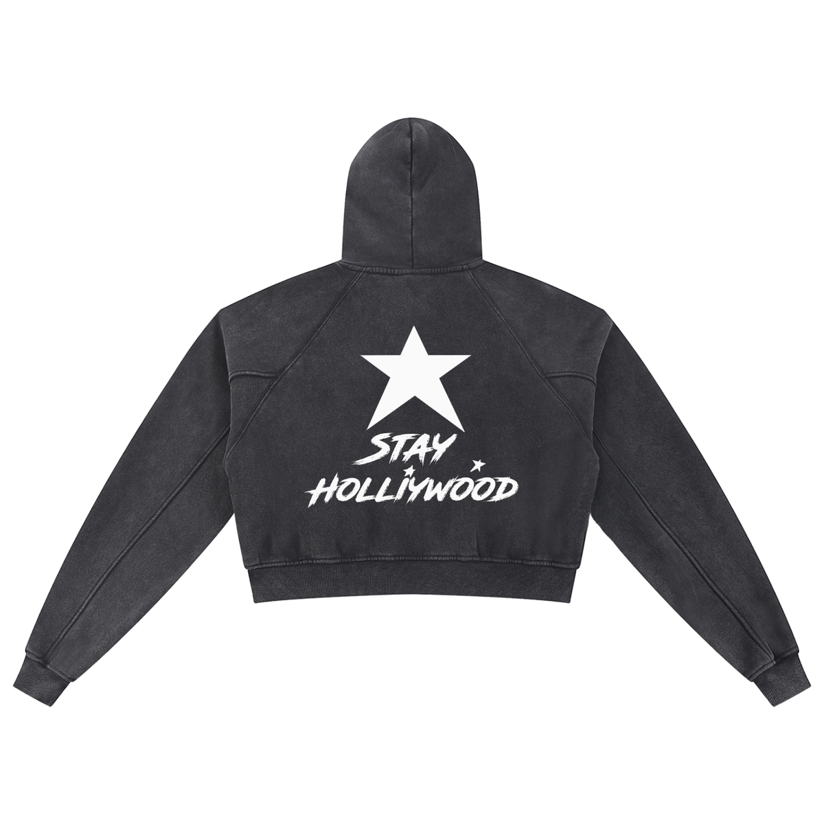 Snow Washed Cropped Hoodie
