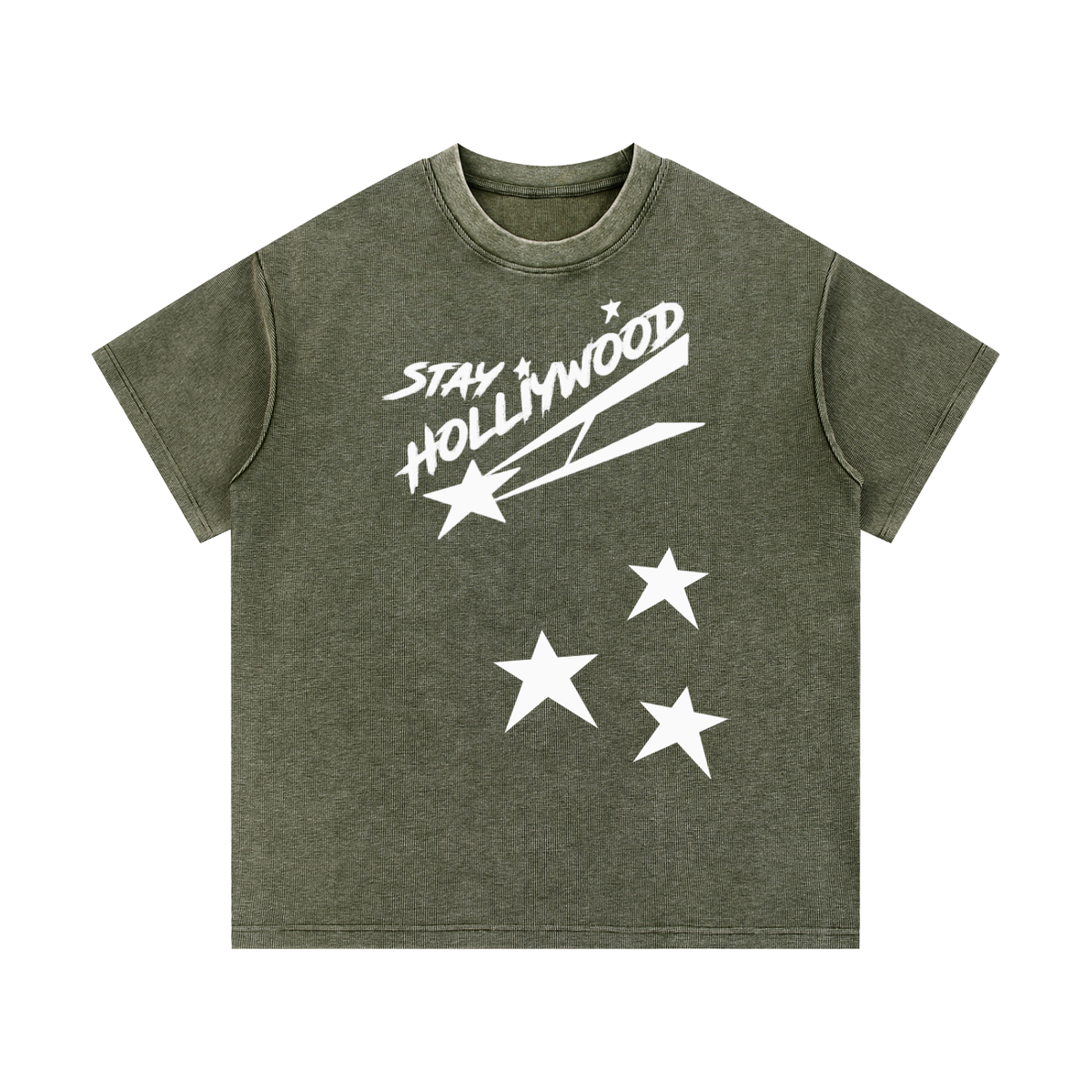 Mineral Wash Waffle Knit T-Shirt