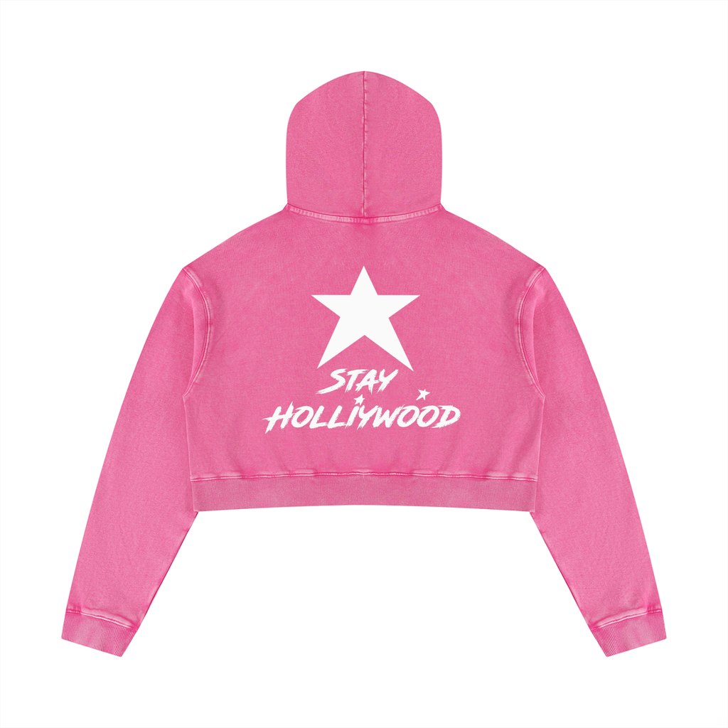 Women’s Mineral Washed Crop Hoodie